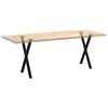 vidaXL Patas para mesa de comedor en forma de X (2 unidades), color negro, 50 x (72-73) cm, acero