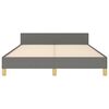 vidaXL Estructura de cama sin colch&oacute;n tela gris oscuro 140x200 cm