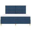 vidaXL Cama tipo Box Spring con colch&oacute;n Azul 180 x 200 cm tela