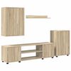 vidaXL Conjunto de mueble de TV Roble Sonoma Madera de ingenier&iacute;a