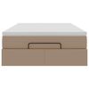 vidaXL Estructura cama otomana colch&oacute;n cuero sint&eacute;tico cappucino