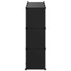 vidaXL Estanter&iacute;a de cubos con 9 compartimentos y puertas PP negro