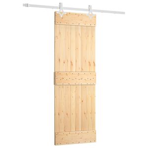 vidaXL Puerta Corredera Natural y Blanco 70 x 210 cm