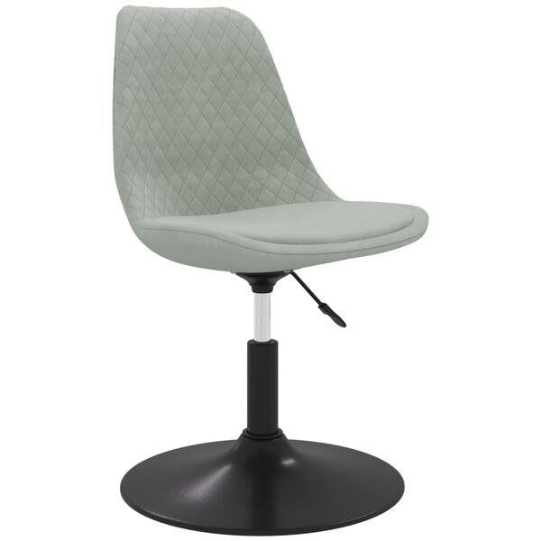 vidaXL Silla de comedor giratoria 6 uds terciopelo gris claro