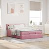 vidaXL Estructura cama otomana colch&oacute;n terciopelo rosa 140x200cm