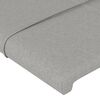 vidaXL Cabecero con orejas de tela gris claro 203x16x118/128 cm