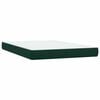 vidaXL Cama box spring con colch&oacute;n terciopelo verde oscuro 160x220 cm
