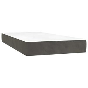 vidaXL Colch&oacute;n muelles ensacados para ni&ntilde;os firmeza media terciopelo gris 80x160 cm