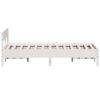 vidaXL Estructura de cama sin colch&oacute;n madera de pino blanca 150x200 cm
