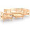 vidaXL Juego de muebles de jard&iacute;n 6 piezas madera maciza de pino