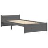 vidaXL Estructura de cama individual sin colchón madera gris 75x190 cm