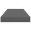 vidaXL Estante flotante de pared MDF gris brillo 60x23,5x3,8 cm