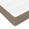 vidaXL Cama box spring con colch&oacute;n tela gris taupe 90x200 cm