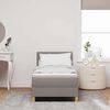 vidaXL Cama tipo Box Spring con colch&oacute;n Taup&eacute; 80 x 200 cm tela