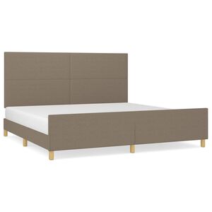 vidaXL Cama sin colch&oacute;n tela gris taupe 200x200 cm