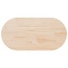 vidaXL Tablero de mesa ovalado de madera maciza de pino 100x50x2,5 cm