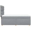 vidaXL Cama box spring con colch&oacute;n tela gris claro 80x200 cm