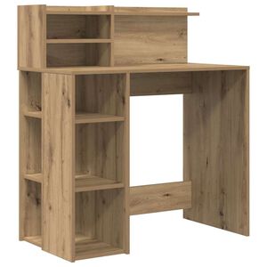 vidaXL Escritorio Roble artisan Madera de ingenier&iacute;a