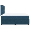 vidaXL Cama box spring con colch&oacute;n terciopelo azul oscuro 140x190 cm