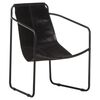 vidaXL Sill&oacute;n de relajaci&oacute;n de cuero aut&eacute;ntico negro