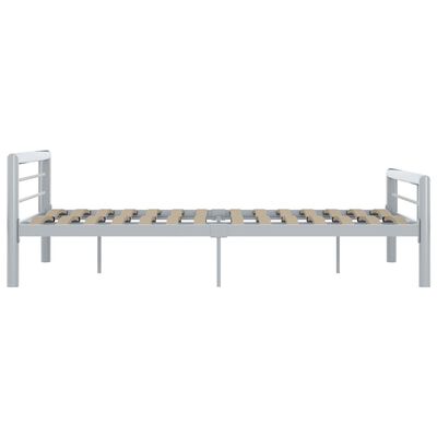 vidaXL Estructura de cama de metal gris y blanco 120x200 cm