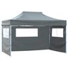 vidaXL Carpa pleglable con 3 paredes 431x291x315 cm gris antracita