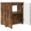 vidaXL Gabinete de Ba&ntilde;o con puerta Roble ahumado 61 x 35 x 64 cm