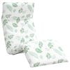 vidaXL Tumbona plegable con estampado de hojas, 175 x 54 x 8,5 cm, tejido Oxford