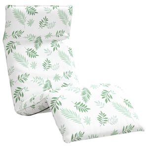 vidaXL Tumbona plegable con estampado de hojas, 175 x 54 x 8,5 cm, tejido Oxford