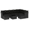 vidaXL Set de sof&aacute;s de jard&iacute;n 10 pzas cojines rat&aacute;n sint&eacute;tico negro