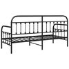 vidaXL Estructura de cama de d&iacute;a con cabecera Negro 75 x 190 cm Acero