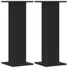 vidaXL Soportes de plantas 2 uds madera ingenier&iacute;a negro 30x30x80 cm