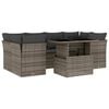 vidaXL Set de sof&aacute;s de jard&iacute;n 7 pzas con cojines rat&aacute;n sint&eacute;tico gris