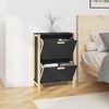 vidaXL Mueble zapatero madera contrachapada negro 57,5x33x80 cm
