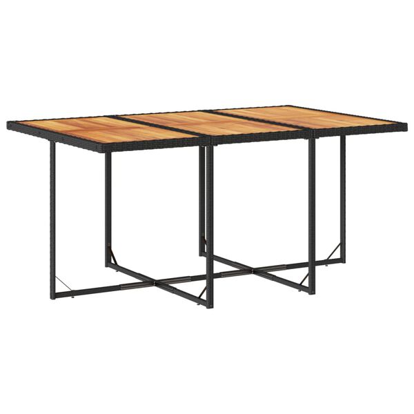 vidaXL Set de comedor jard&iacute;n 11 pzas con cojines rat&aacute;n sint&eacute;tico negro