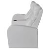 vidaXL Sill&oacute;n reclinable con 2 plazas de cuero artificial blanco