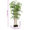 vidaXL Árbol de bambú artificial con 1650 hojas verde 180 cm