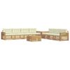 vidaXL Conjunto de sof&aacute;s de exterior 8 uds. Blanco y Crema