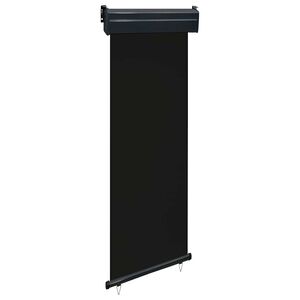 vidaXL Toldo lateral de balc&oacute;n negro 65x250 cm