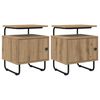 vidaXL Mesa de noche 2 uds. Roble artisan Madera de ingenier&iacute;a