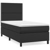 vidaXL Cama box spring con colchón cuero sintético negro 80x200 cm