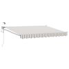vidaXL Toldo Retr&aacute;ctil El&eacute;ctrico Gris claro y blanco.