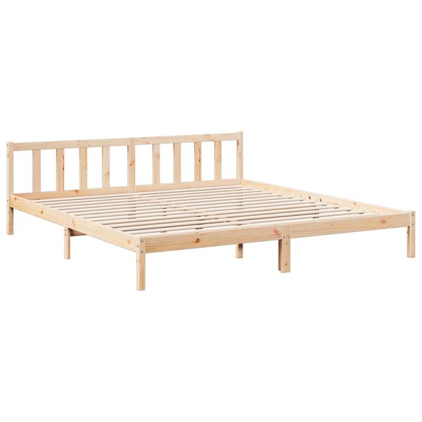 vidaXL Cama extralarga sin colch&oacute;n madera maciza de pino 180x220 cm