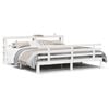 vidaXL Estructura de cama con cabecero sin colch&oacute;n blanco 180x200 cm