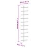 vidaXL Botelleros de pared para 20 botellas 2 unidades metal negro