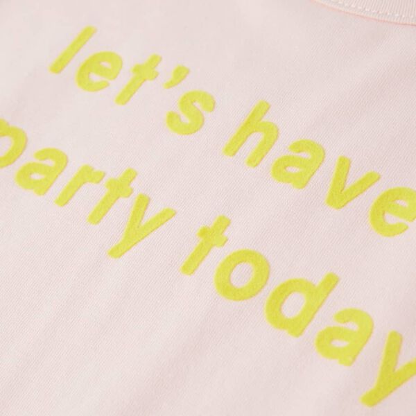 Camiseta infantil rosa suave 104