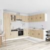 vidaXL Mueble cocina Kalmar roble sonoma 14 pzas madera contrachapada