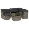 vidaXL Set de sof&aacute;s de jard&iacute;n y cojines 8 piezas rat&aacute;n sint&eacute;tico gris