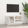 vidaXL Mueble de TV madera maciza de pino blanco 80x35x40,5 cm