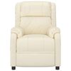 vidaXL Sillón de masaje eléctrico cuero sintético crema